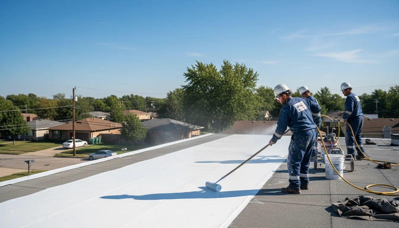 Commercial roof coating in New Pine Creek, OR near me